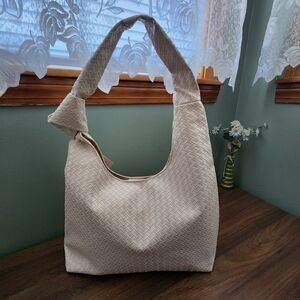 Ulta Beauty Woven Beige Hobo Bag